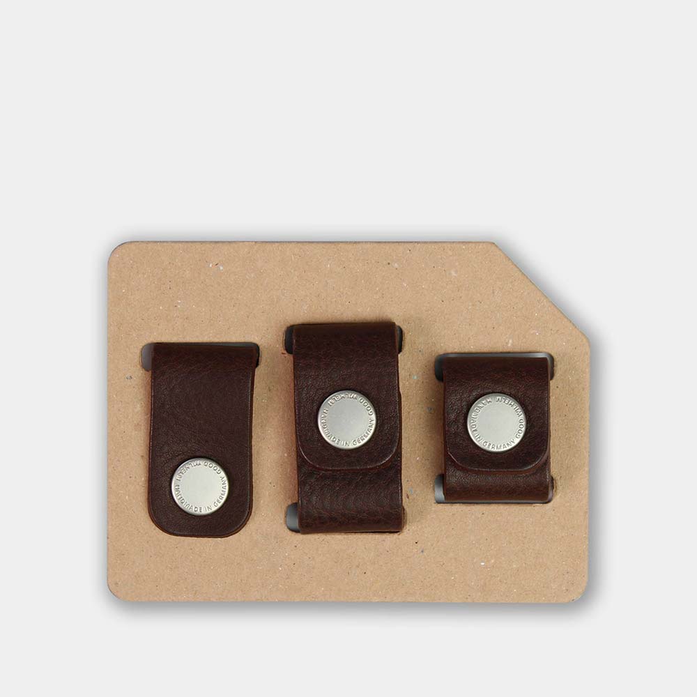 Kabelorganizer Set FRITZ von Goodwilhelm in der Farbe chocolate